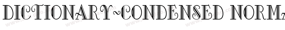 Dictionary-Condensed Normal字体转换